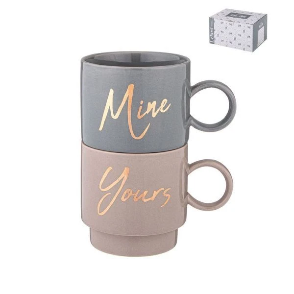 Кружки набор 2шт 400мл керамика Mrs&Mr (24)