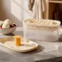 Контейнер с 2мя формами для льда 19,5*11,5*11,2см 56 ячеек с совком пластик 73-007