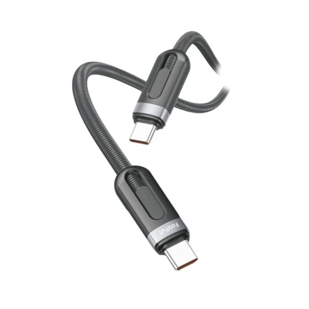 Кабель FaizFull FR74 C-C 5А 1м нейлоновая оплетка (50)