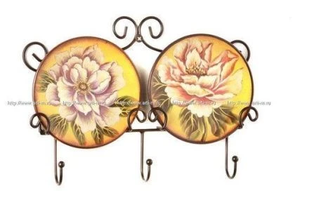 яяяНабор тарелок декоративных 2шт. на мет.подставке 11,5см (24)