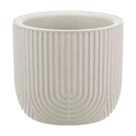Кашпо 7,8л 280мм пластик РАМОНА со вставкой белый ротанг (1)