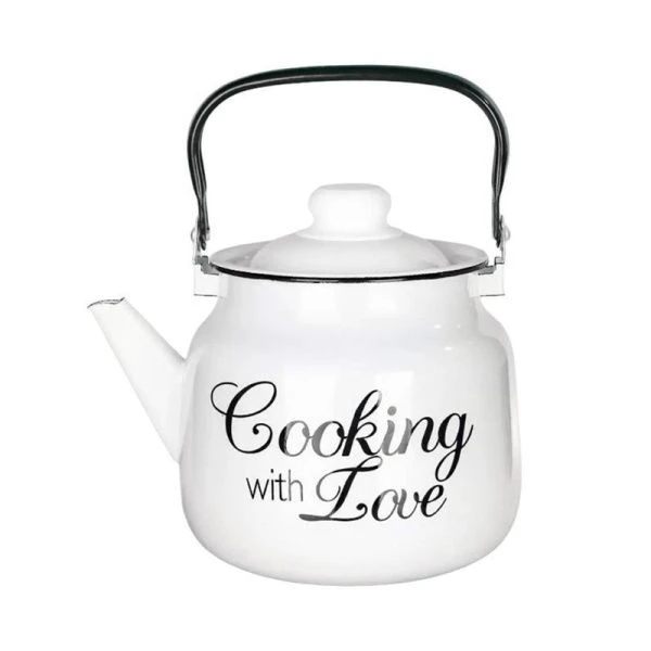 Чайник 3,5л эмаль ГОТОВИМ С ЛЮБОВЬЮ (4)