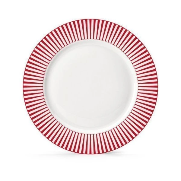 Тарелка мелкая 27см фарфор Teatro красный обеденная TET-33-R