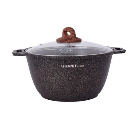 Кастрюля 3л алюминий АП GRANIT ULTRA Original стекл.крышка (3)