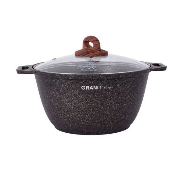 Кастрюля 3л алюминий АП GRANIT ULTRA Original стекл.крышка (3)