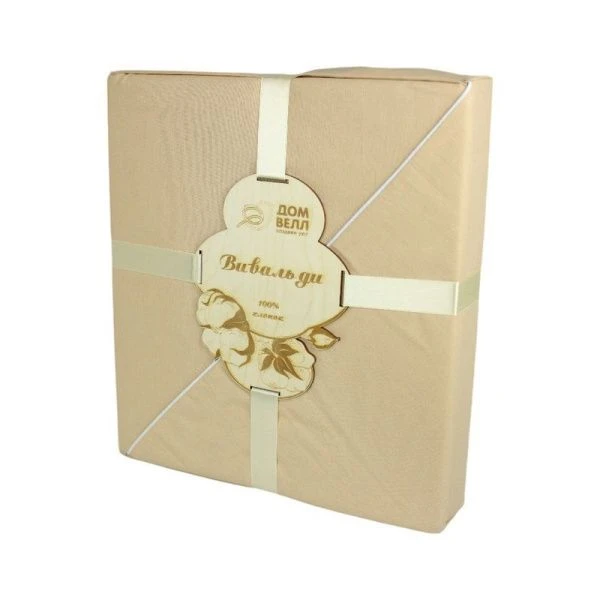 КПБ евро поплин 100%хлопок Вивальди (пр.220*240, под.200*220, нав.50*70/2) рис. Айвори