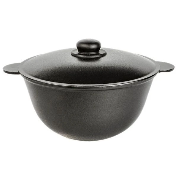 Казан 7л алюминий АП антрацит с крышкой ТМ" АЛИТА (5) 789