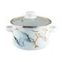 Кастрюля 4л эмаль Marble со стекл.крышкой цилиндрическая ТМ Appetite 1RD201S (4)
