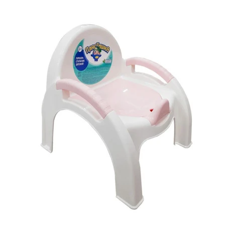 Горшок детский стульчик 305*295*300мм пластик розовый/светло-розовый (6)