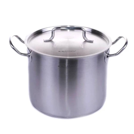 Кастрюля 7л нерж.сталь ОБЩЕПИТ мет.крышка D22см H18см индукция КТ-ОБ-07 (2)