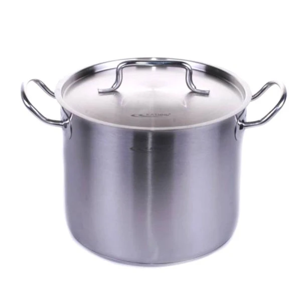 Кастрюля 7л нерж.сталь ОБЩЕПИТ мет.крышка D22см H18см индукция КТ-ОБ-07 (2)