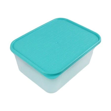 Контейнер пищевой 2л 207*157*83мм пластик прямоугольный бирюзовый (44)