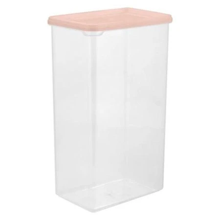 Банка для сыпучих продуктов 1,65л пластик HELSINKI прямоугольная персиковая карамель (10)