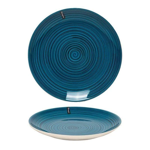 Тарелка мелкая 27см керамика Аэрография ВЕЧЕРНИЙ БРИЗ обеденная (6/24)