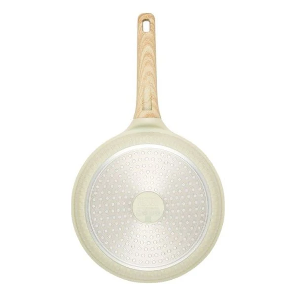 Сковорода 24см h5,4см алюминий АП RAN ручка soft-touch имит. дерева индукция бежевая (6)