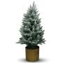 Елка искусственная 120см ЗАСНЕЖЕННАЯ в мет.кашпо 425 веток 6см pe JC-14508/YR2025B (1)