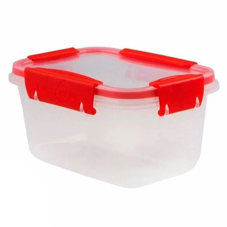 Контейнер пищевой 750мл 156*112*84мм пластик Butterfly BRIGHT герметичный красный (16)