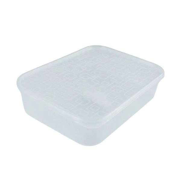 Контейнер пищевой 1,2л 207*157*48мм пластик прямоугольный натуральный (40)