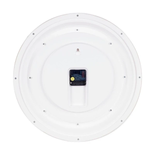 Часы настенные 45,5см пластик РУБИН Плетение белый с золотом (5)