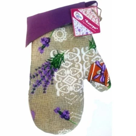 Прихватка-рукавица рогожка ДомВелл Кантри Лаванда