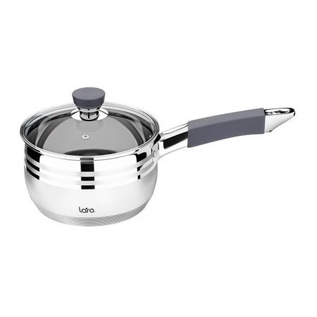 Ковш 2,1л нерж.сталь Mercury стекл.крышка 16см капс.индукц.дно LR03-47 (12)