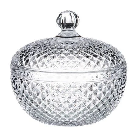 Сахарница 320мл 12*11см стекло Muza с крышкой (12)