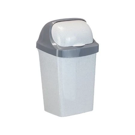 Контейнер для мусора 9л пластик РОЛЛ ТОП Мрамор с подвижной крышкой (14)