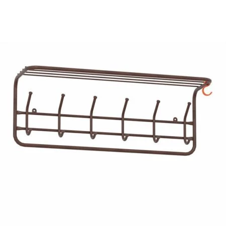 Вешалка настенная с полкой 80см металл корчневая 73*22*26,5см (1)
