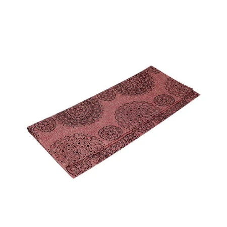 Полотенце кухонное 45*70см лён ТАРЕЛОЧКИ БОРДО с каймой LeSonnet арт. 16 ВЫВОД