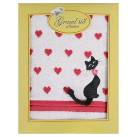 яяяПолотенце 68*135 махровое Кот с хвостом подар.уп. GS-H31 (12)