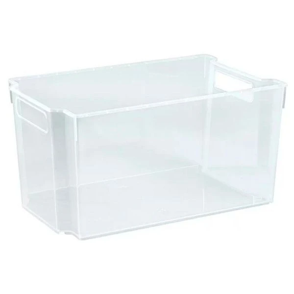 Ящик для хранения 6,5л 285*182*145мм пластик МОДУЛЬ прозрачный штабелируемый без крышки (18)