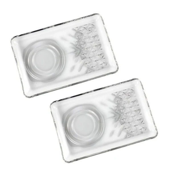 Чайные блюдца набор 2шт стекло ТАЙМЛЕСС (12)