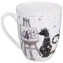 Кружка 430мл фарфор ЛАВАНДОВЫЕ КОТЫ (24)