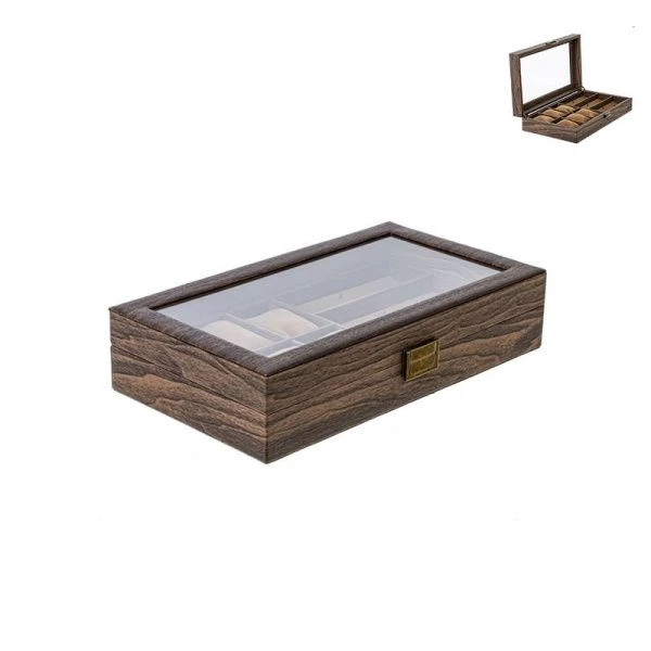 Шкатулка для часов и очков металл 39*22,5*8,5см (6)