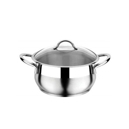 Кастрюля 4,5л 22*12см нерж.сталь Everest стекл.крышка 3ТТСКК0522002 (4)