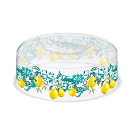 Крышка для СВЧ 25см пластик прозрачная лимон (13) 221142401/0007