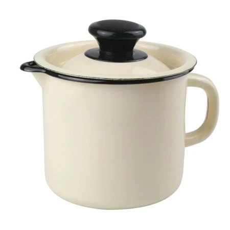 Кружка 1л эмаль слон.кость с крышкой 40204-072-У (9)