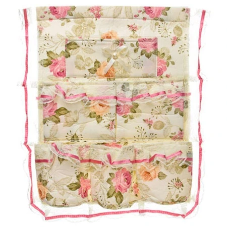 яяяКофр для хранения вещей подвесной 34*44см настенный 6 карманов Цветочная поляна (150)