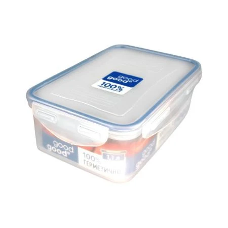 Контейнер пищевой 1,1л 205*135*67мм пластик Good&Good герметичный с защелками (14)3-1 (40)