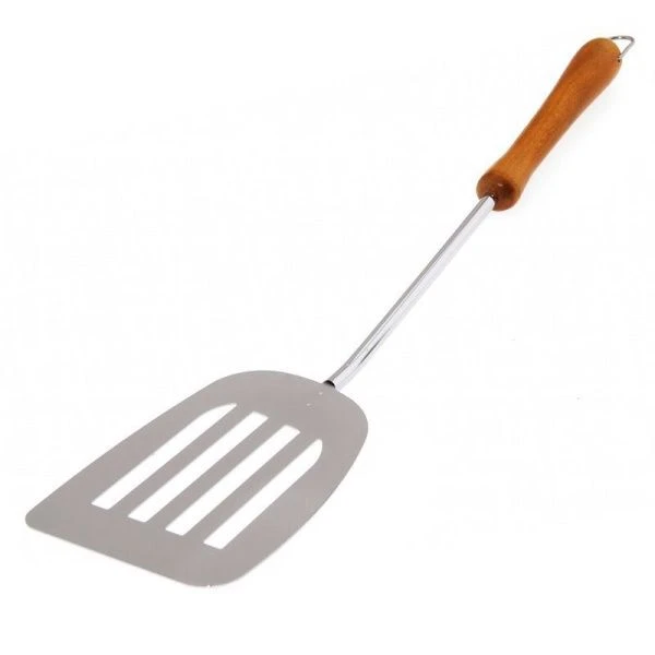 Лопатка кулинарная 36*8*2см хром с деревянной ручкой (12/144)