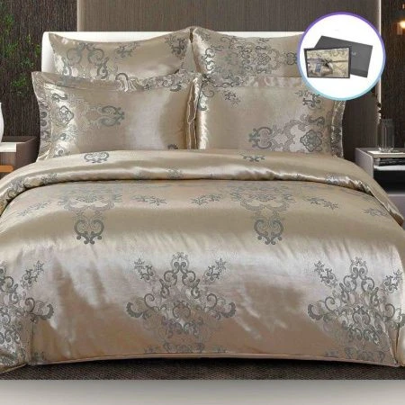 КПБ 2сп сатин-жаккард с европрост. (под.180*215+/-3, пр.230*250+/-3, нав.50*70*2/70*70*2) №15