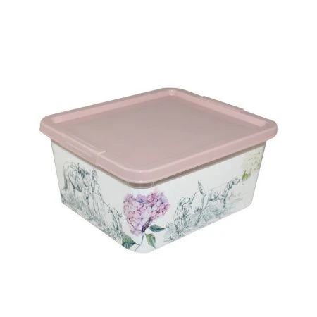 Ящик для хранения пластик 1,9л Toile de Jouy пудра (20)