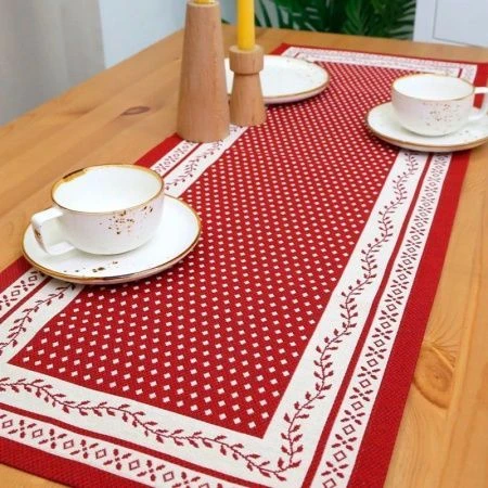 Салфетка новогодняя 40*100см гобелен НИДЕРЛАНДЫ бордовый