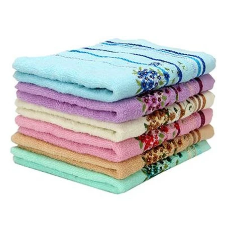 яяяПолотенце махровое 100% хлопок 50*100см Букетик, 4 цвета, 160г арт.KYM31 (144)