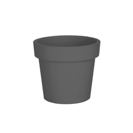 Кашпо 8л 22,5*26см пластик ЛОФТ серый (4)