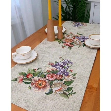 Салфетка 40*100см гобелен НОКТЮРН С ИРИСОМ бежевый