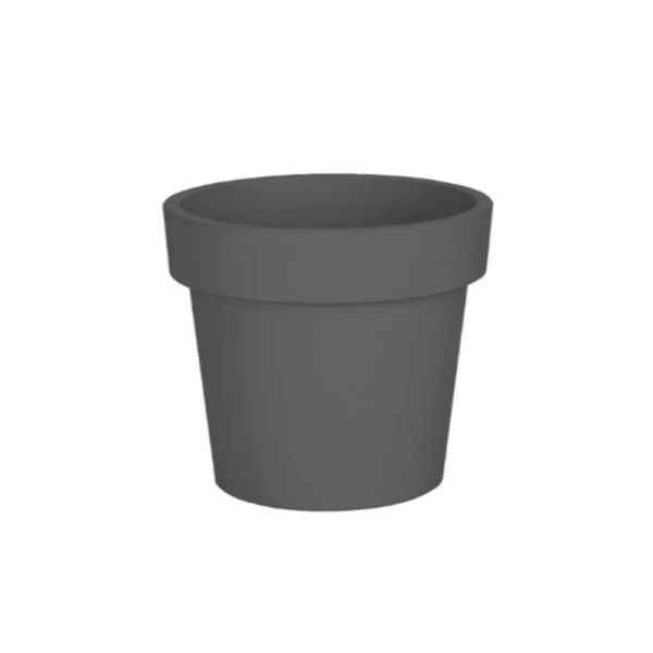 Кашпо 8л 22,5*26см пластик ЛОФТ серый (4)