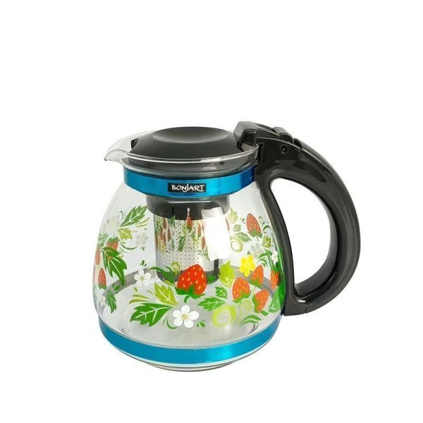 Чайник заварочный 1500мл стекло жаропрочное с мет.фильтром 3175 (18)