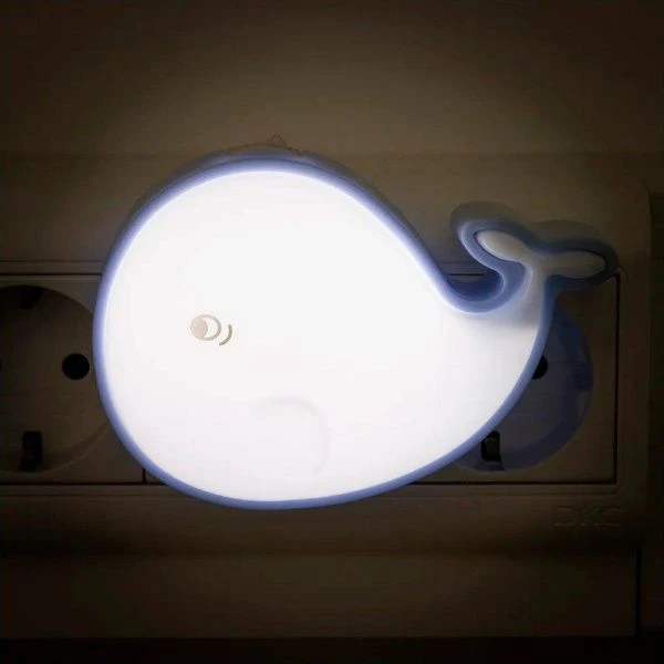 Ночник Кит голубой 0,6Вт, 3 светодиода, работа от сети Energy EN-NL-7