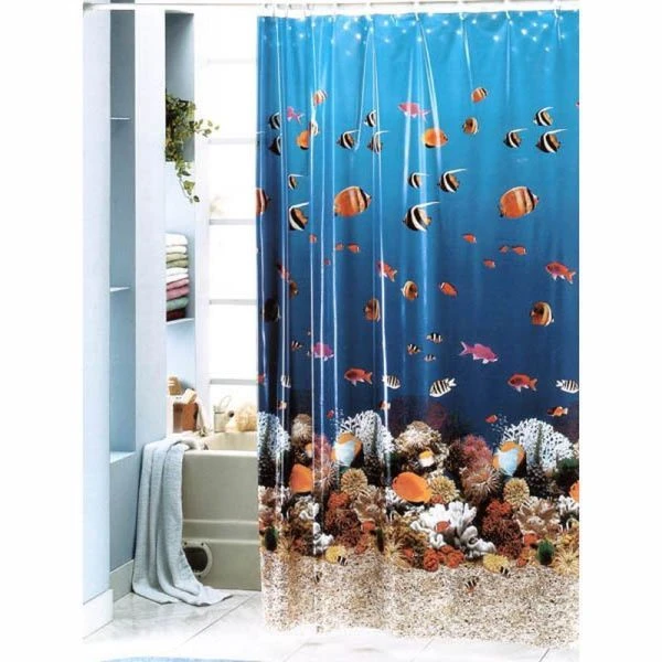 Штора для ванной 180*180см КОРАЛЛОВОЕ ДНО ЕЕН (36)